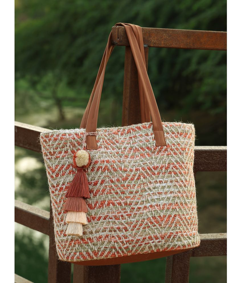     			Anekaant Tote Bag Cotton Set of 1 ( Coral )