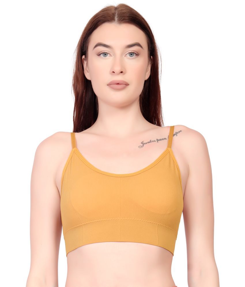     			Flenzy Pack of 1 Cotton Blend Removable Padding Shaping Bra For Women ( Yellow )