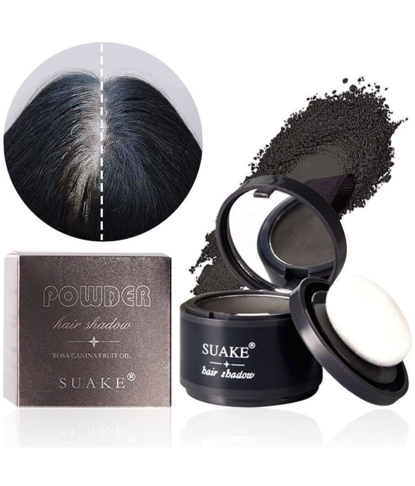     			GOVAGGY Hair Powder Cover Grey Roots & Bald Spot Instantly Cover-Up Hair Powder Brow Pressed Powder Black Black 4 g