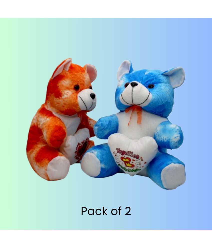     			LAZYwindow Soft Cute Teddy Bear - Perfect gift for Birthday, Valentines Day & more | (30 cm) Multicolor (Pack of 2)