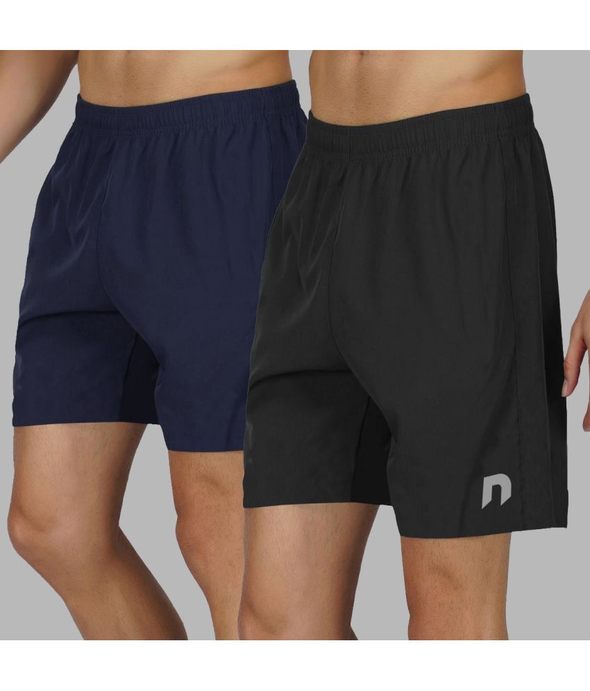     			NEVER LOSE Multicolor Polyester Men's Cycling Shorts ( Pack of 2 )