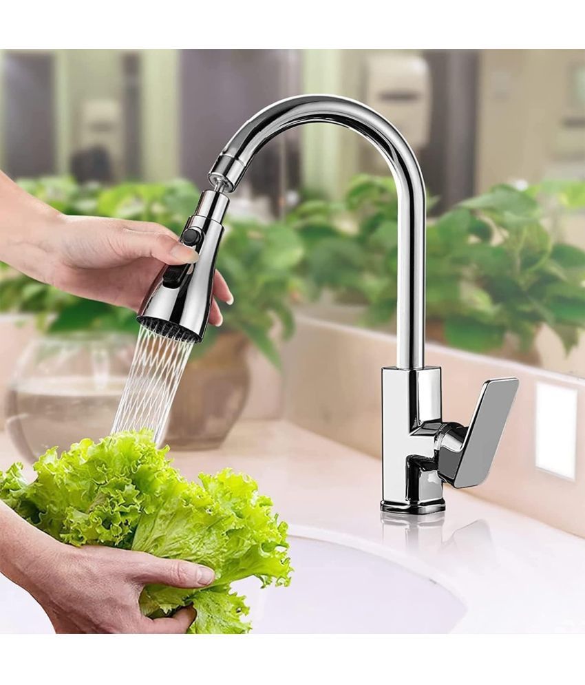     			COSWARE 3 Mode Dual Flow Head Nozzle Adapter Kitchen Plastic (ABS) Kitchen Sink Tap (Sink Cock)