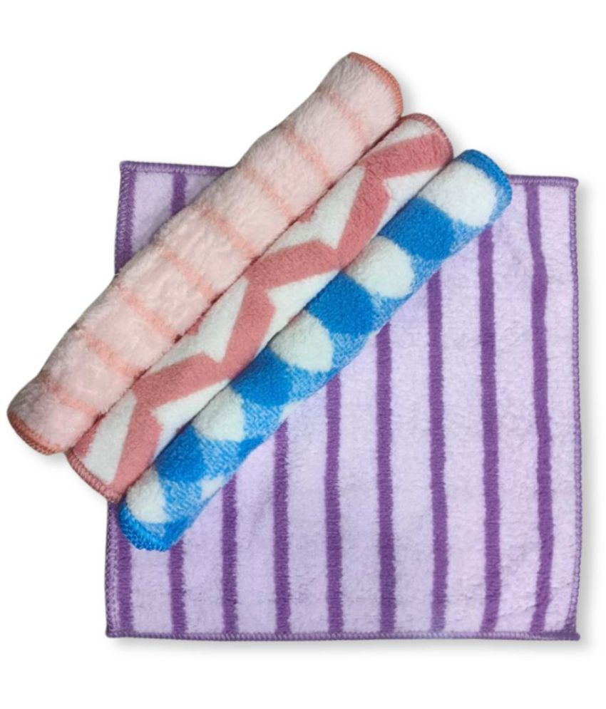     			Handkerchief for Kids School Combo Face Towels for Newborn Baby,(Colour & Print May Vary) 250 GSM (25 x 25 CM) Pack of 4