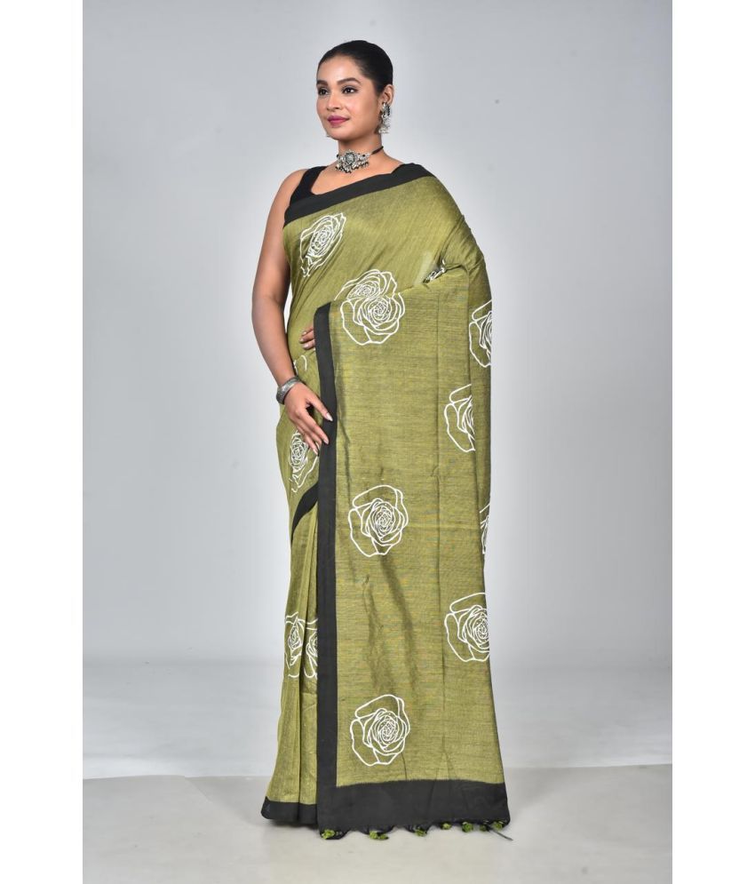     			SARADA HANDLOOM Cotton Solid Saree With Blouse Piece ( Nude , Pack of 1 )