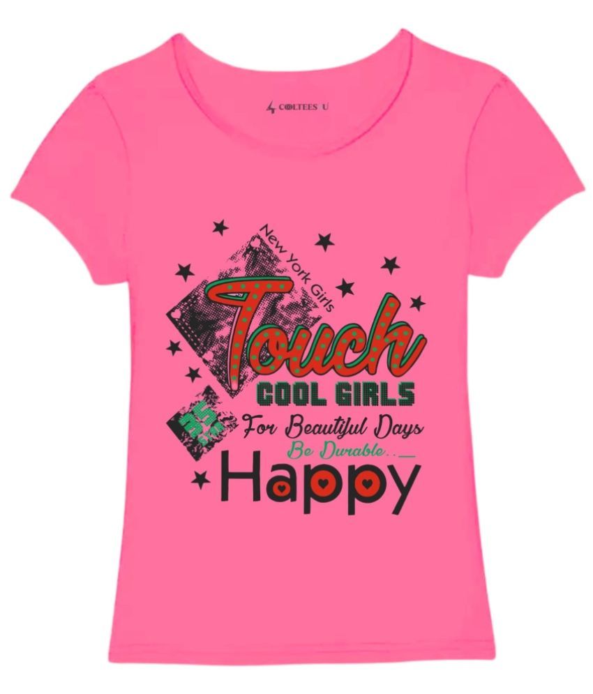     			COOLTEES4U Pack of 1 Girls 100% Cotton T-Shirt ( Pink )