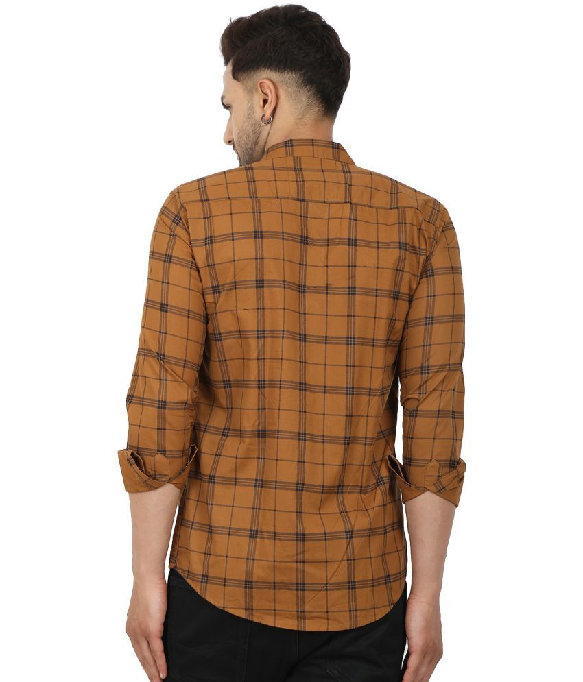     			Fatty Mouse Cotton Blend Regular Fit Printed Full Sleeves Men's Casual Shirt - Brown ( Pack of 1 )