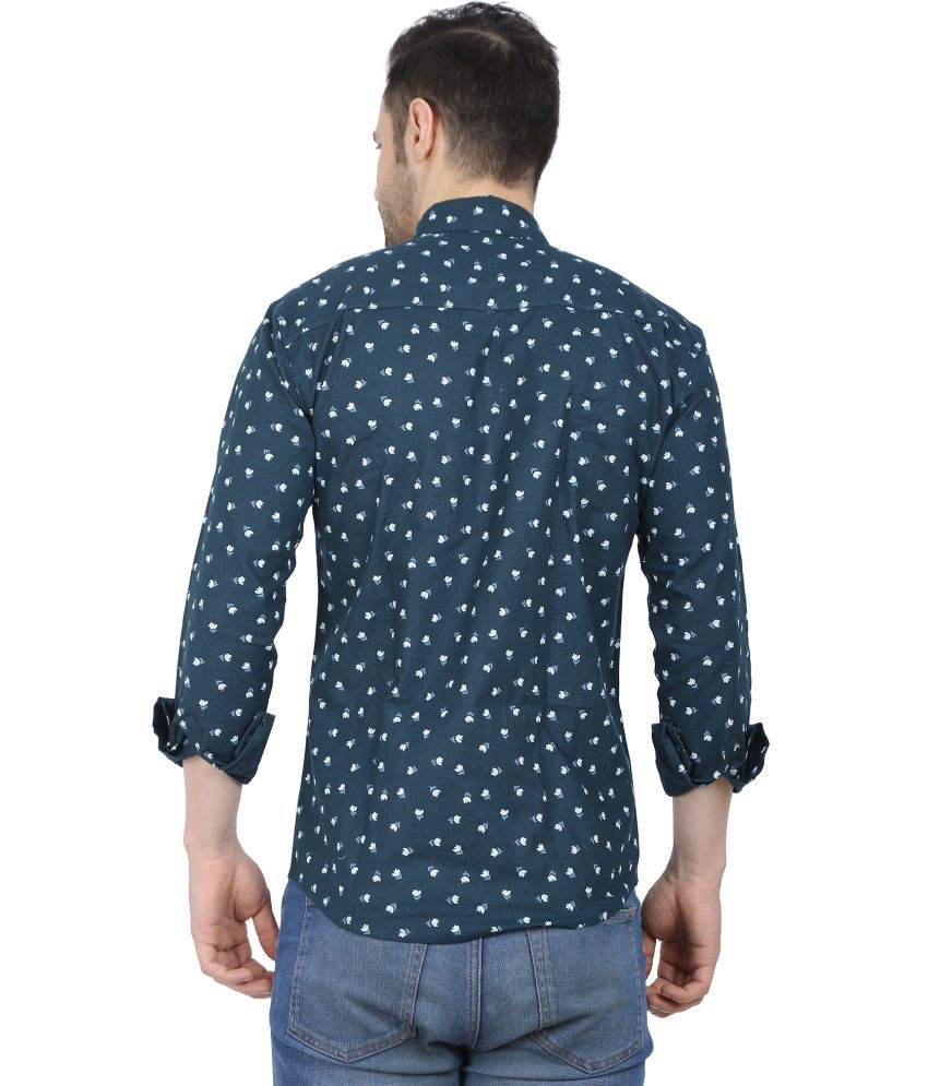     			Fatty Mouse Cotton Blend Regular Fit Printed Full Sleeves Men's Casual Shirt - Light Blue ( Pack of 1 )