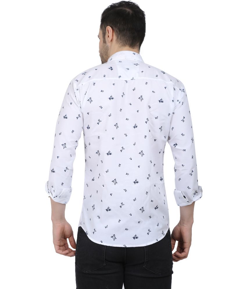     			Fatty Mouse Polyester Regular Fit Printed Full Sleeves Men's Casual Shirt - White ( Pack of 1 )