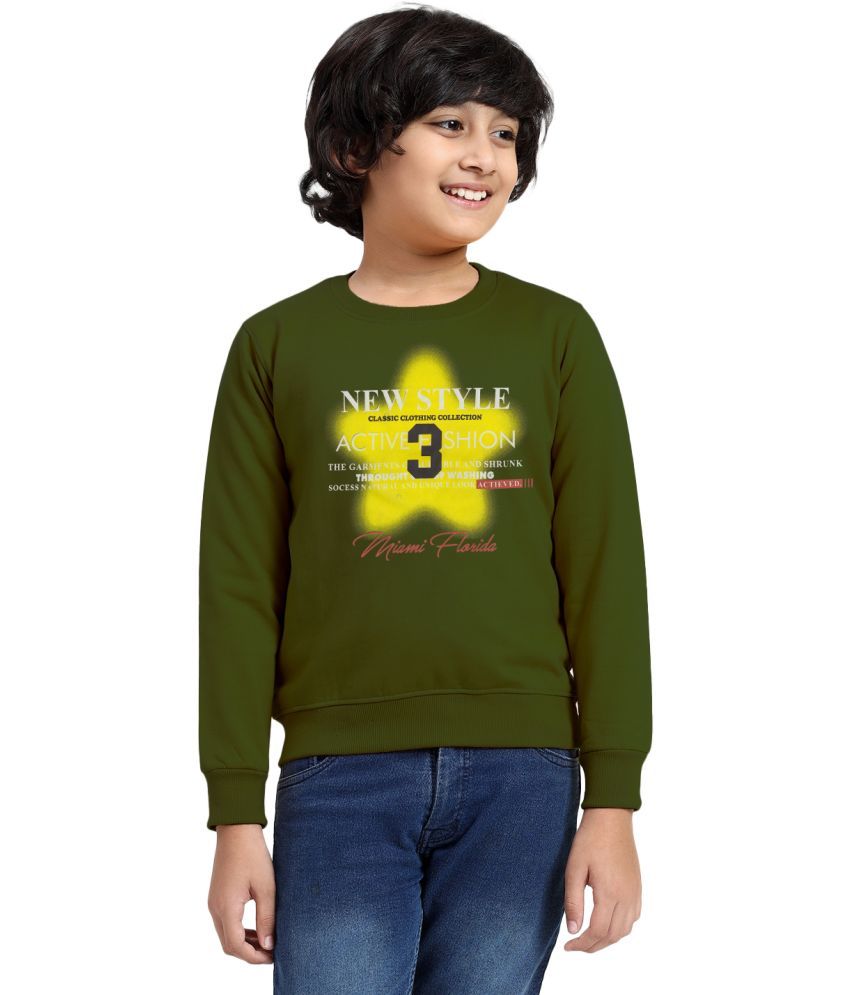     			Hiflyers Pack of 1 Boys Cotton Blend Sweatshirt ( Green )