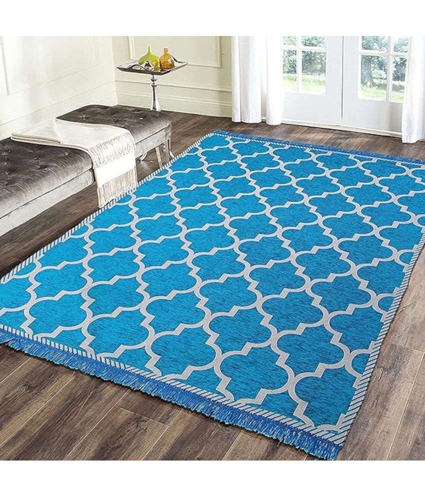     			RADECOR Aqua Chenille Carpet Others 5x7 Ft