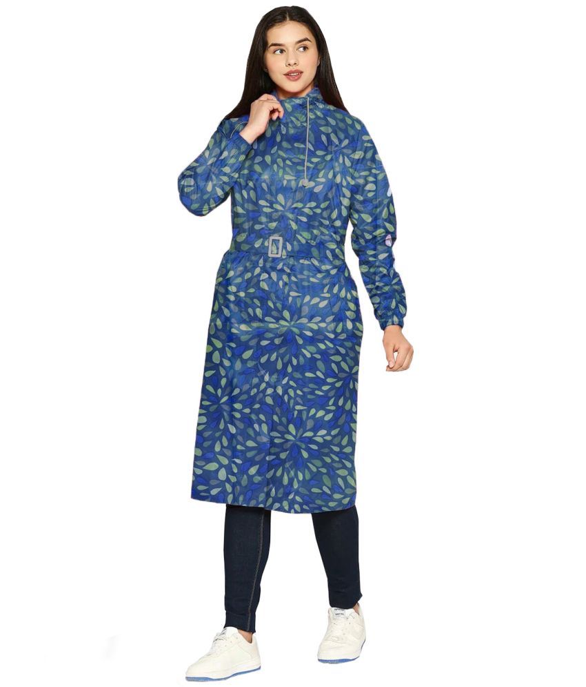     			Reoutlook Polyester Long Raincoat - Navy