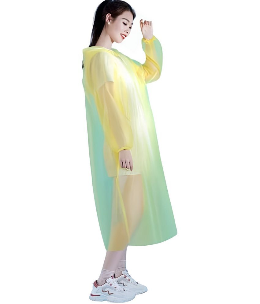     			Reoutlook Polyester Long Raincoat - Yellow