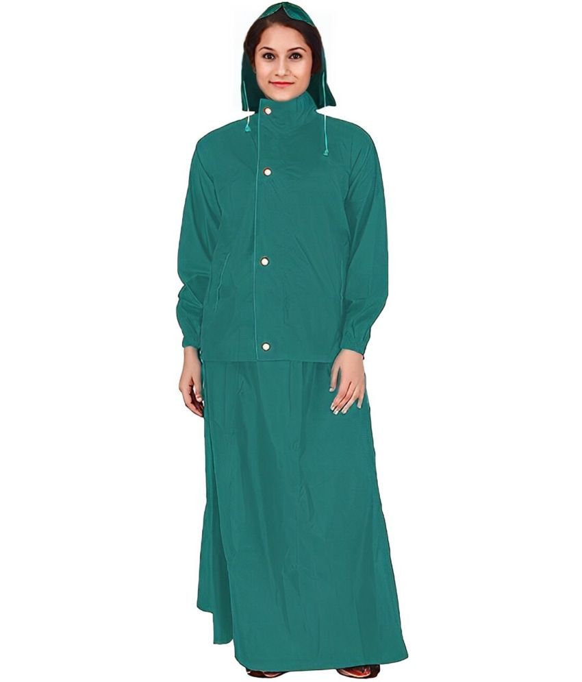     			Reoutlook Polyester Raincoat Set - Green