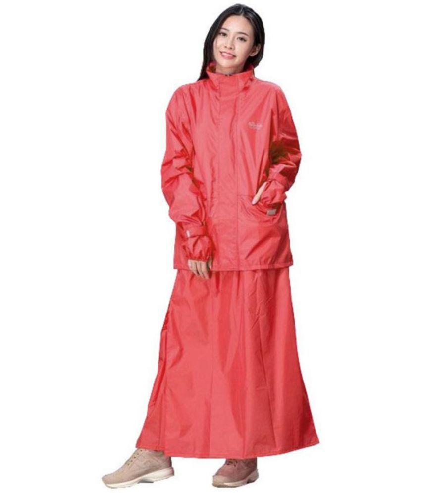     			Reoutlook Polyester Raincoat Set - Red