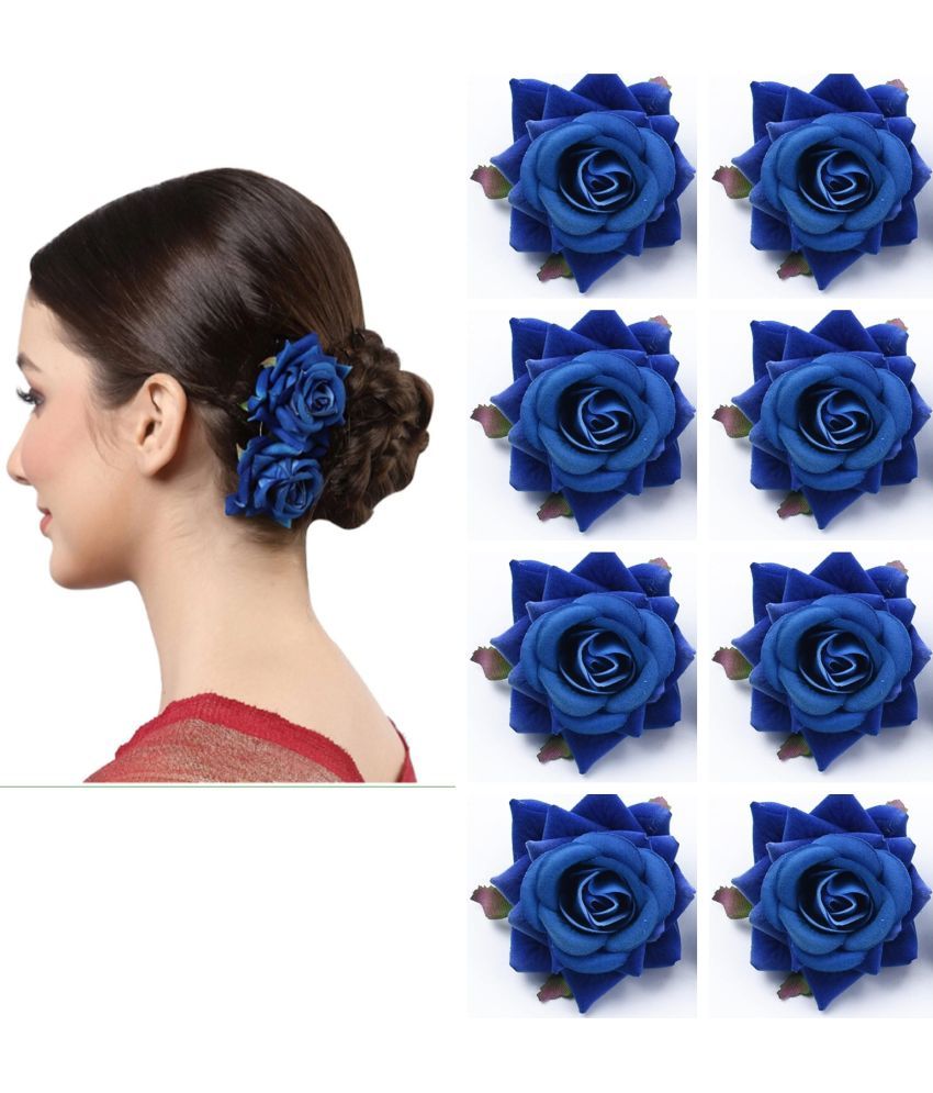     			Rhosyn Blue Women's Hair Clip ( Pack of 8 )