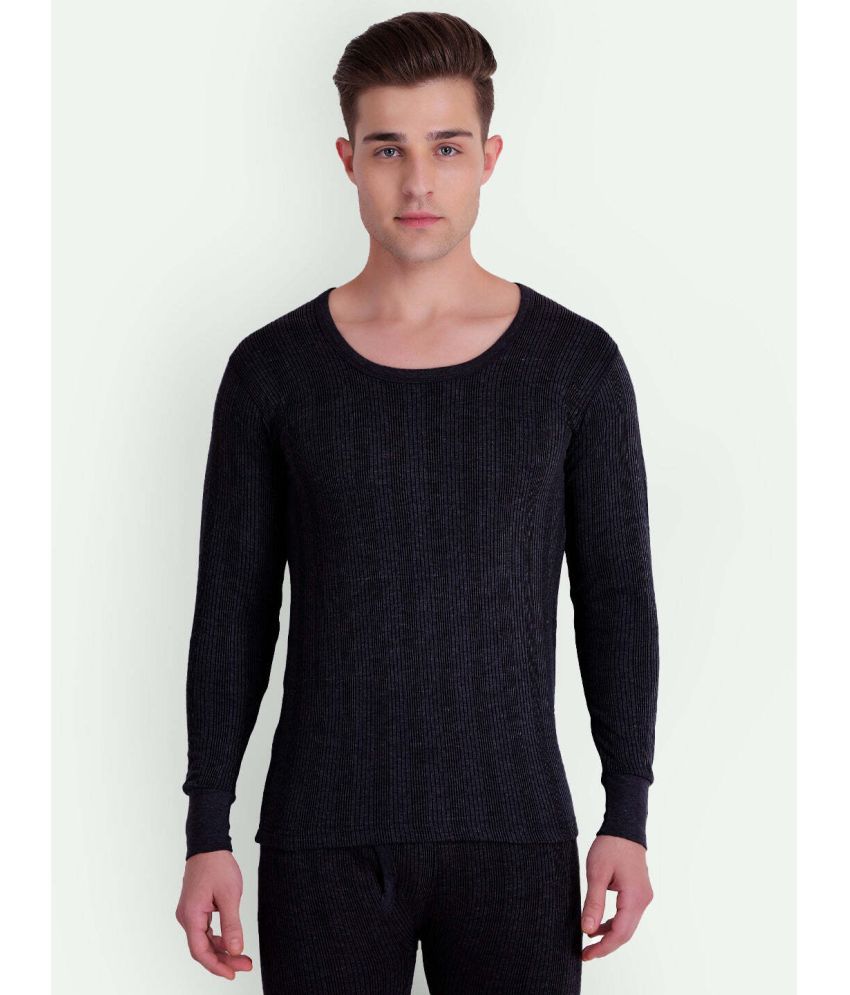     			TT Pack of 1 Cotton Blend Thermal Tops For Men's ( Black )