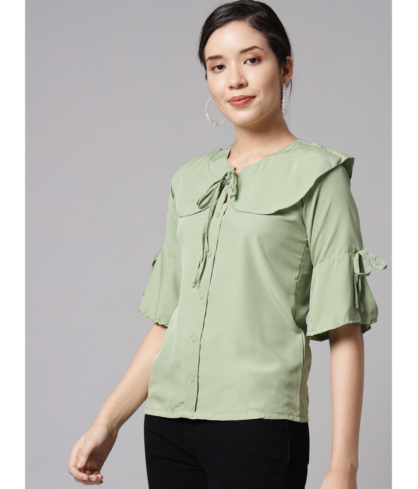     			Westchic Green Crepe Women's Regular Top ( Pack of 1 )