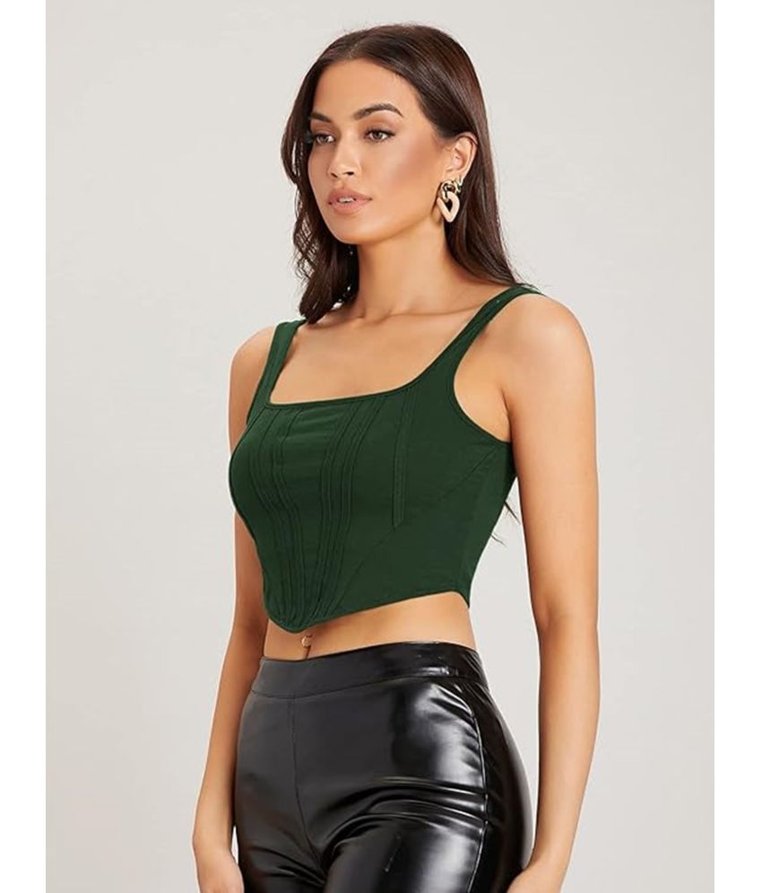     			Westchic Green Hosiery Women's Crop Top ( Pack of 1 )