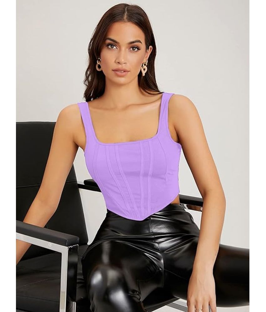     			Westchic Purple Hosiery Women's Crop Top ( Pack of 1 )