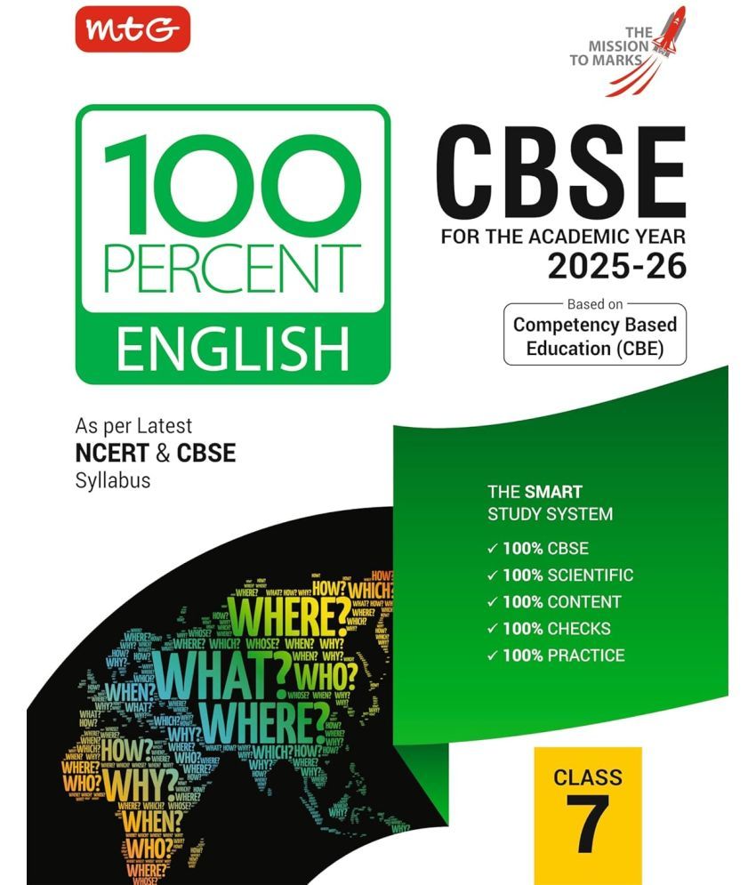     			MTG CBSE 100 Percent Class 7 English Book for 2025-26 Exam | Based on Latest NCERT & CBSE Syllabus | CBE Aligned