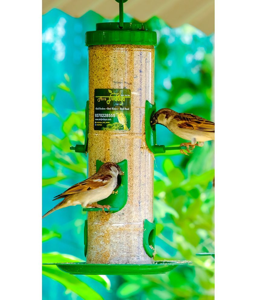     			Amijivdaya Bird Feeder Green W