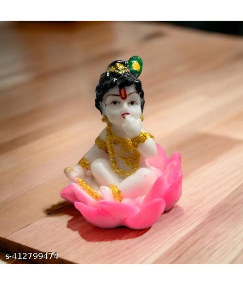     			Awesome Craft Marble Lord Krishna Idol ( 8 cm )