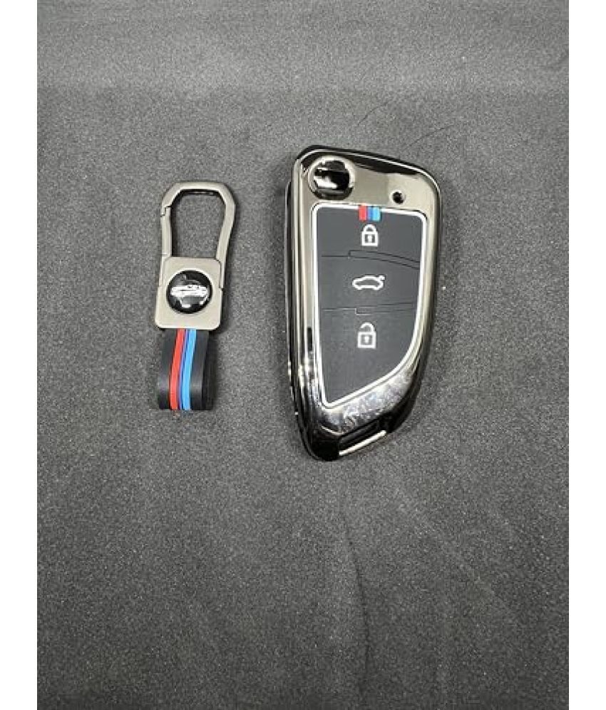     			BKN Premium Metal Soft Car Key Cover Shell with Keychain & Full Protection Compatible with Xhorse KD B29 Universal All Cars Remote Flip Key Cover | Special Feature Visible in Low-Light Conditions