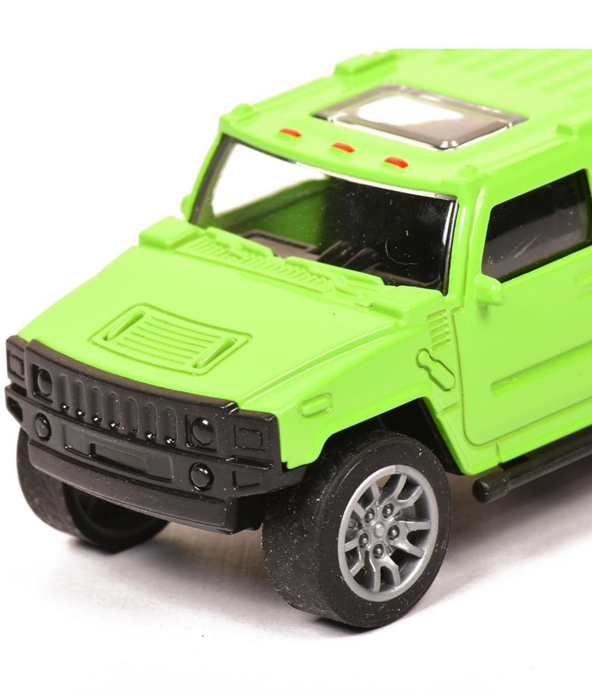     			Braintastic Motors7 Racing Jeep Model Diecast Metal Car, Pull Back Friction Super Simulation Model car for Kids,1:36 Scale (Green)