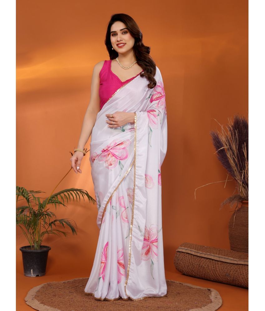     			DIKONA DESIGNER Chiffon Printed Saree With Blouse Piece ( Pink , Pack of 1 )