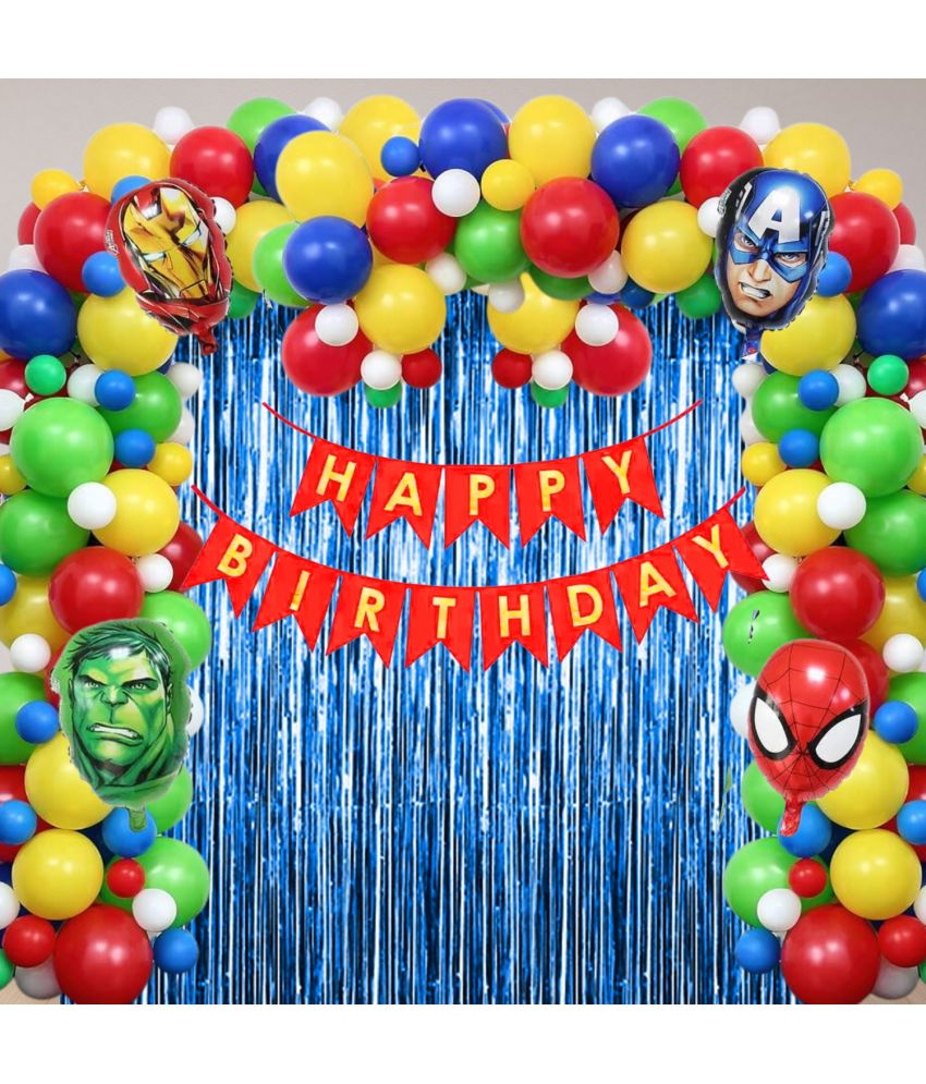     			Hk Balloons Avengers Theme Birthday Party Decoration Kit for Kids – Superhero Party Supplies Set for Boys & Girls