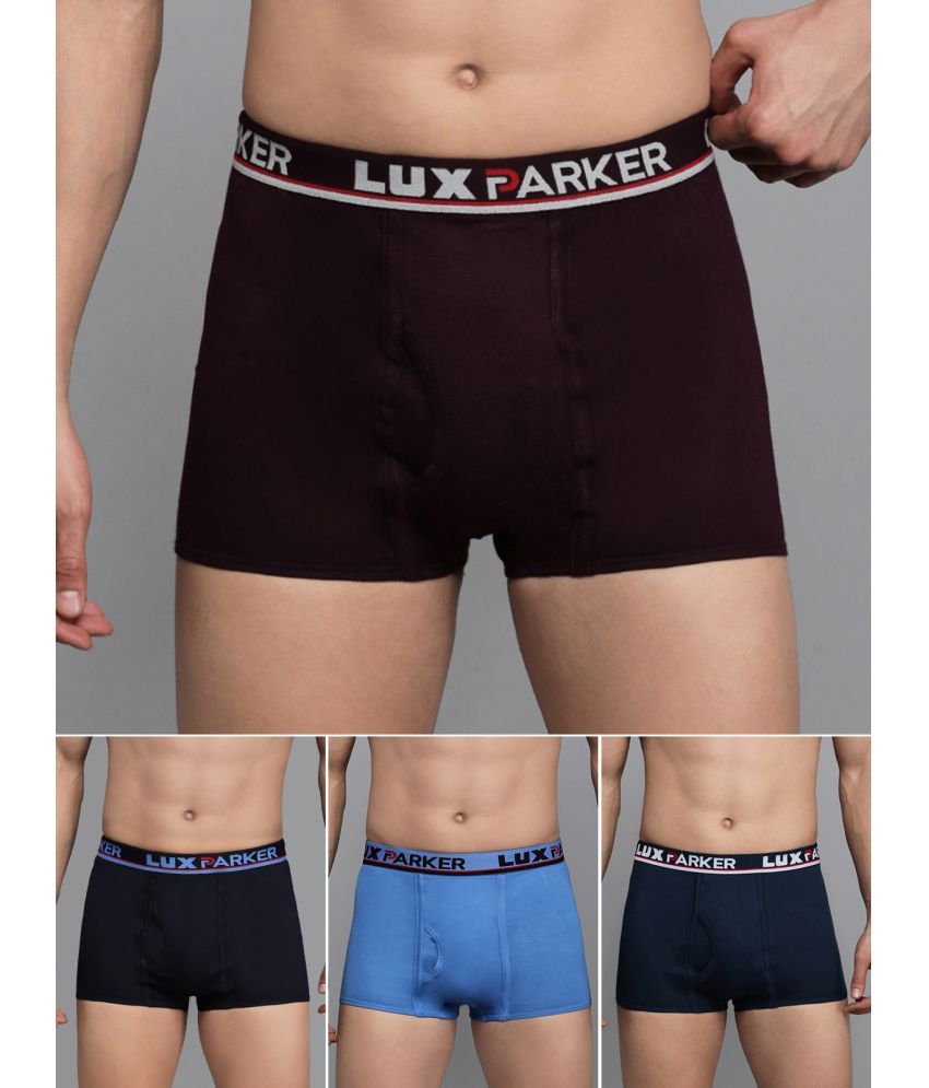     			LUX PARKER Pack of 4 Cotton Blend Trunks For Men's ( Multicolor14 )