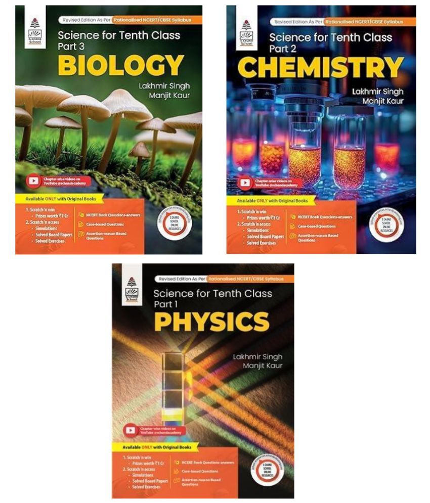     			Lakhmir Singh Science Class 10 (Physics, Chemistry, Biology) - 2025-26 Examination | Combo pack