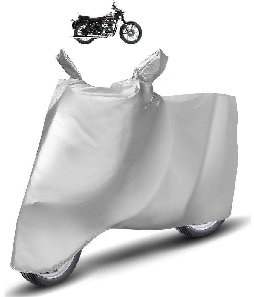     			Mockhe Bike Body Cover for Royal Enfield Bullet 350 ( Pack of 1 ) , Silver