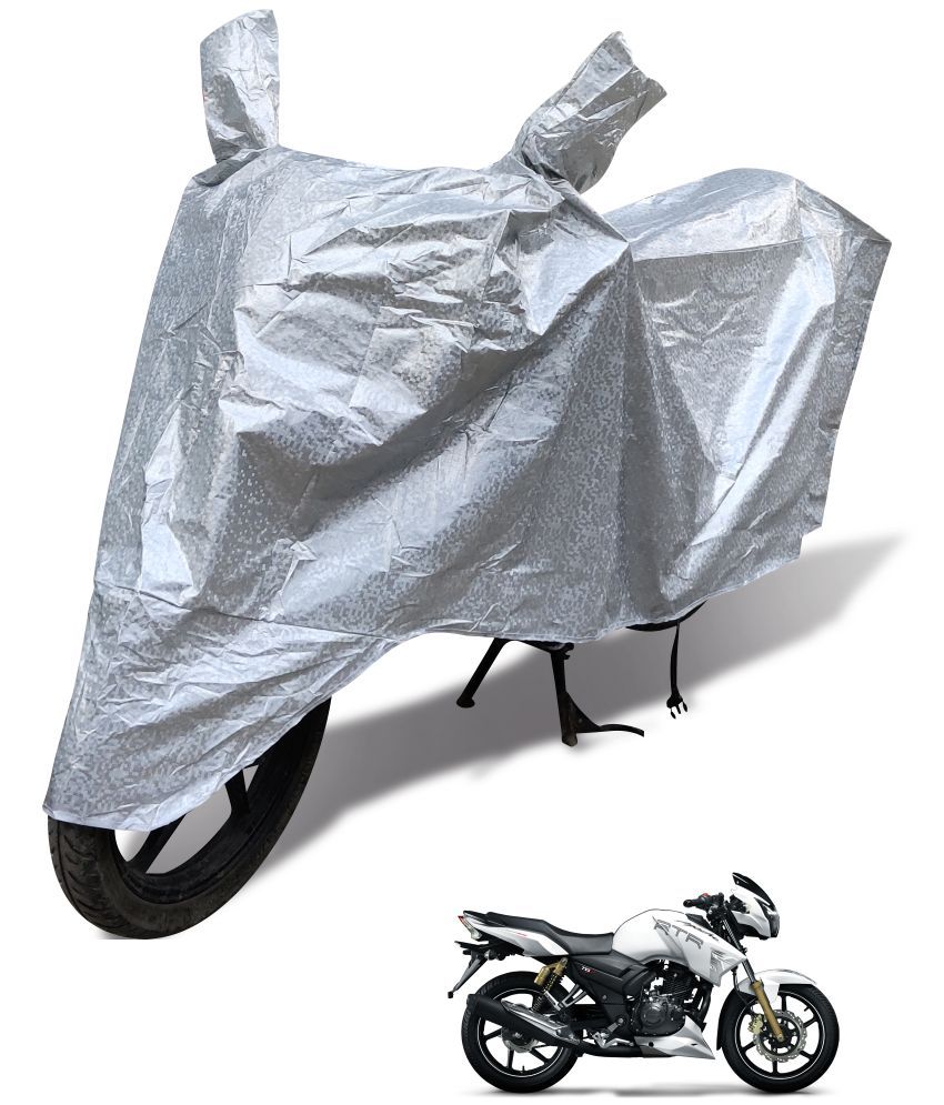     			Mockhe Bike Body Cover for TVS Apache RTR 180 ( Pack of 1 ) , Silver