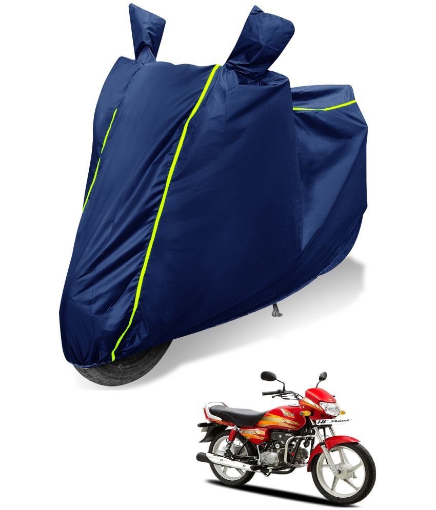     			Mockhe Bike Body Cover for Hero HF Deluxe ( Pack of 1 ) , Blue