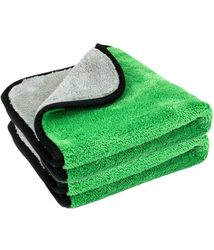     			Mockhe Green 800 GSM Microfiber Cloth For Automobile ( Pack of 2 )