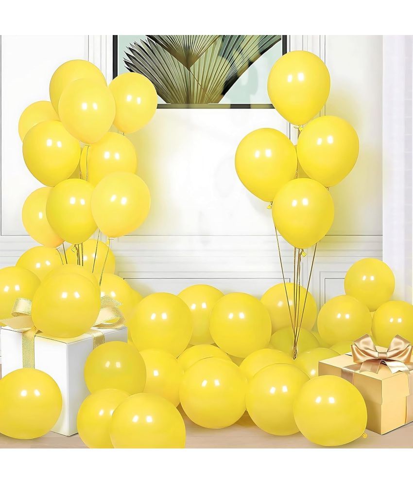     			PartyBooms Yellow Balloons Pack of 50 for birthday decoration items also suitable for Anniversary, Wedding, Celebration, Party