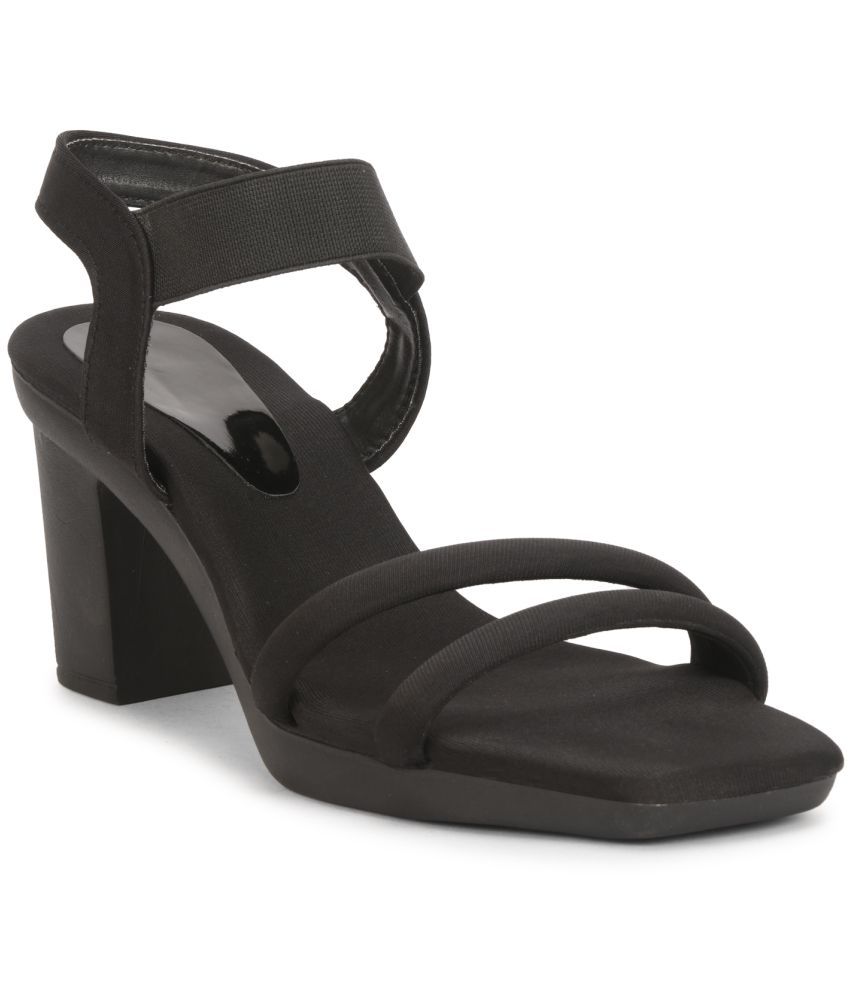     			Sneakersvilla Black Women's Sandal Heels