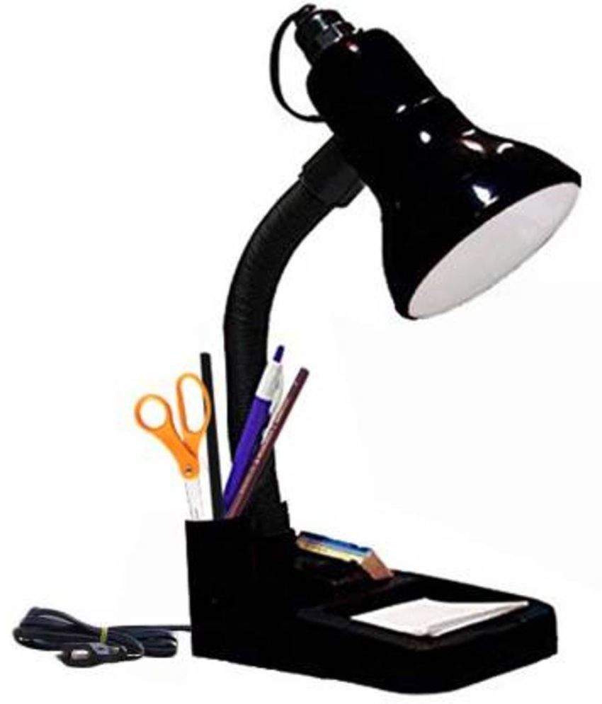     			Spark World Black Study Table Lamp ( Pack of 1 )