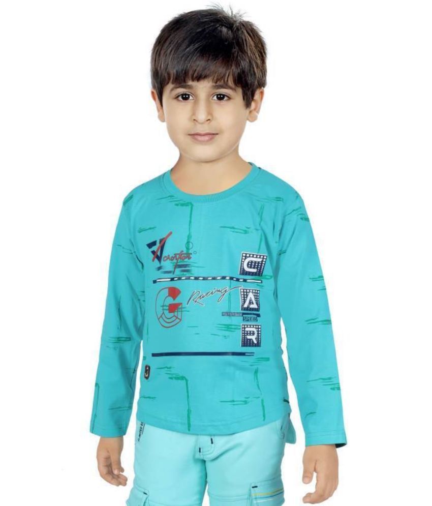     			hrr Pack of 1 Boys Cotton T-Shirt ( Green )