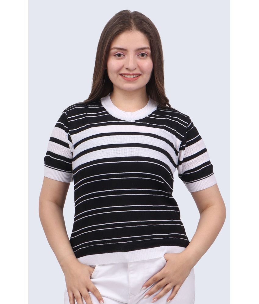     			FEVERFEW Black Cotton Women's Regular Top ( Pack of 1 )