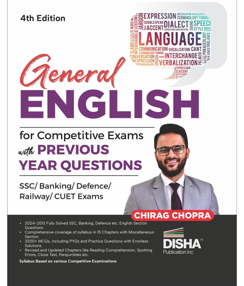     			General English for Competitive Exams with Previous Year Questions for SSC/ Banking/ Defence/ Railway/ CUET Exams 4th Edition