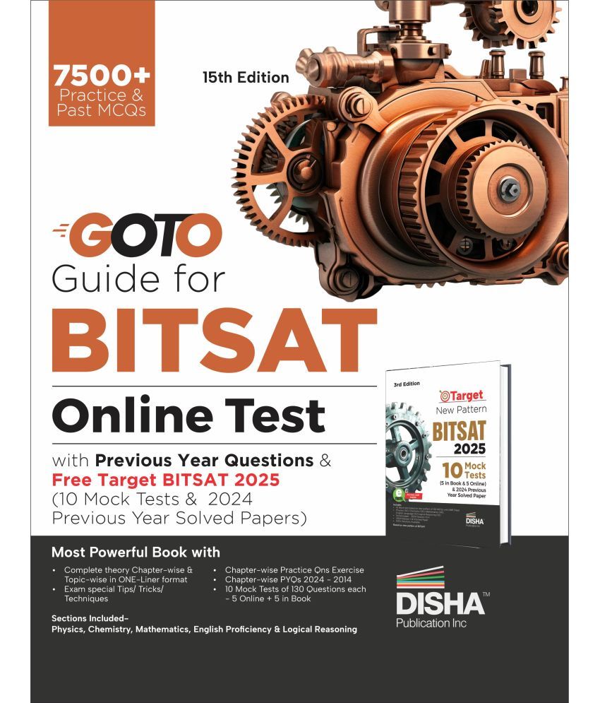     			GoTo Guide for BITSAT Online Test 2025 with Previous Year Questions & Free Target BITSAT (10 Mock Tests & 2023 Previous Year Soved Paper) 15th Edition