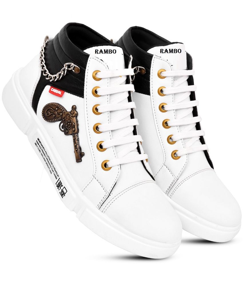     			Rambo  Shotgun White Men's High Tops Shoes