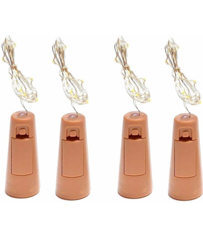     			Spark World Yellow 2Mtr Cork light ( Pack of 4 )