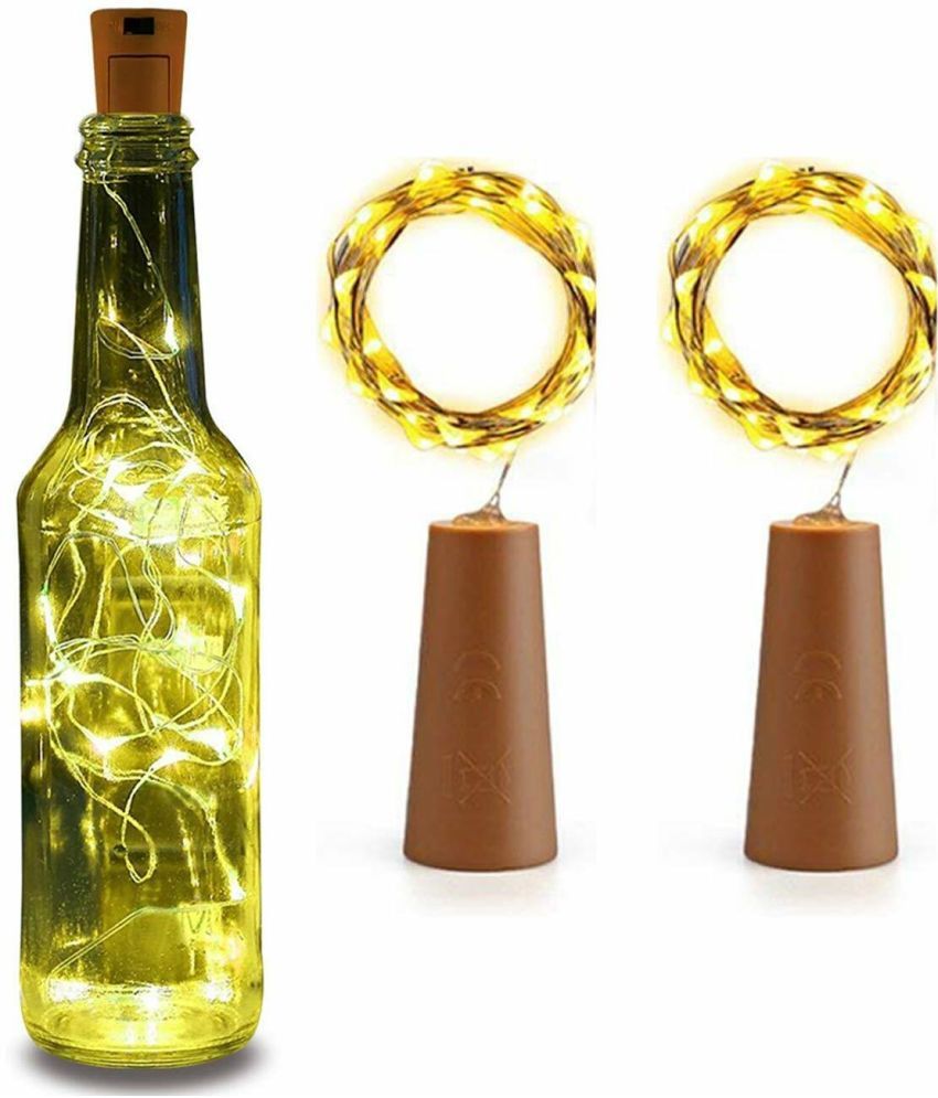     			Spark World Yellow 2Mtr Cork light ( Pack of 8 )