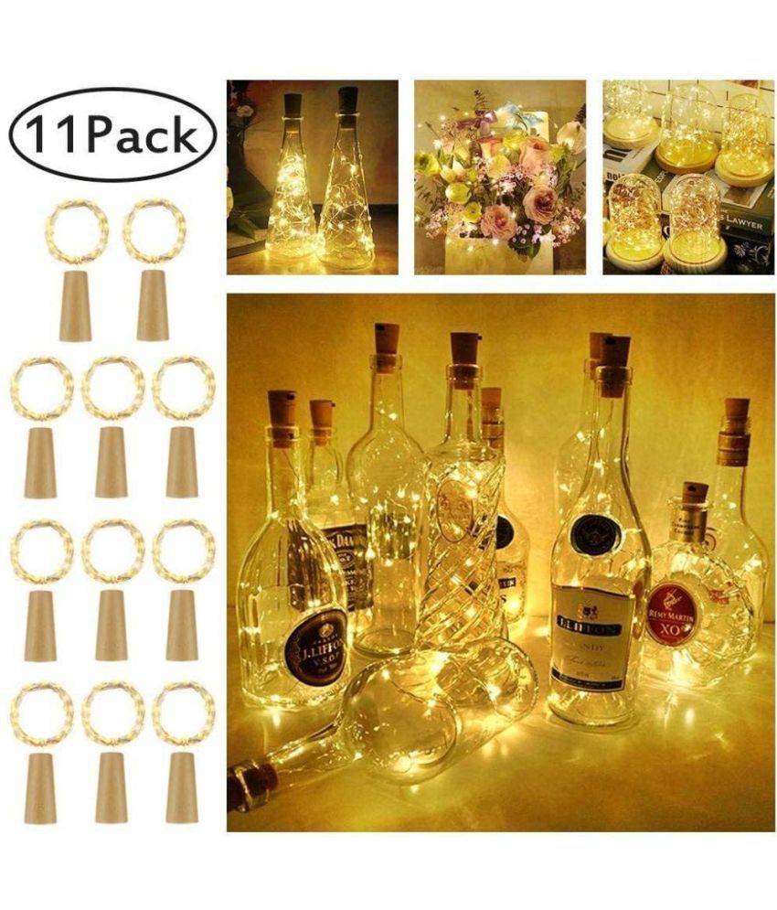     			Spark World Yellow 2Mtr Cork light ( Pack of 11 )