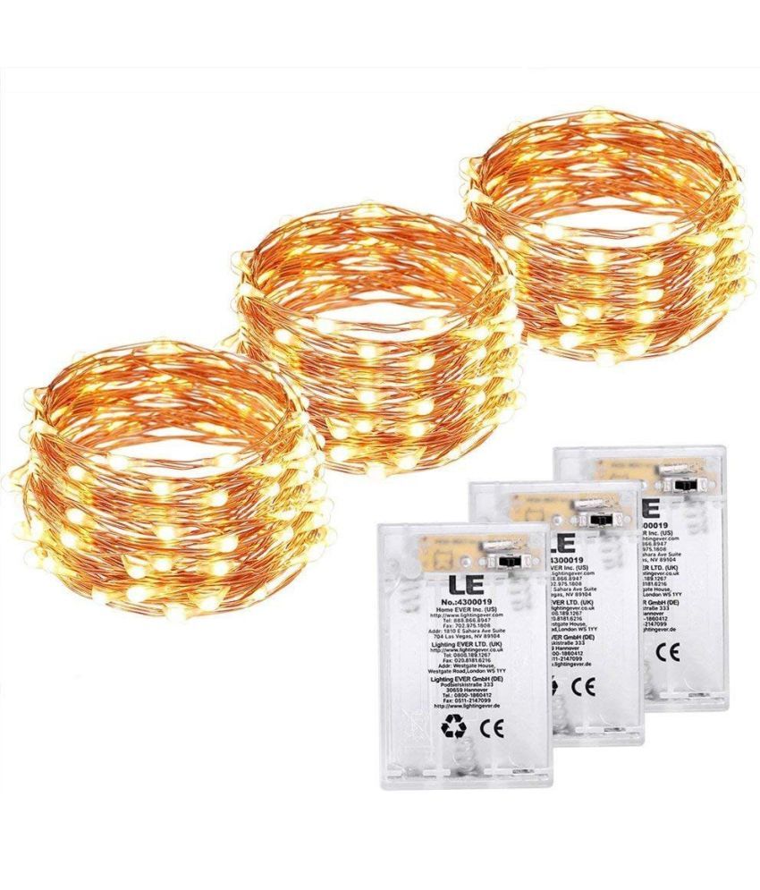     			Spark World Yellow 3M String Light ( Pack of 3 )