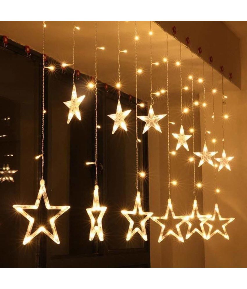     			Spark World Yellow 5.5M Curtain String Light ( Pack of 1 )