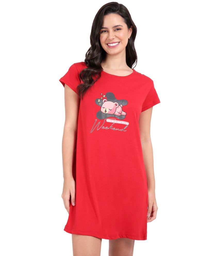     			snappyb Pack of 1 Cotton Women's T-Shirt ( Red )